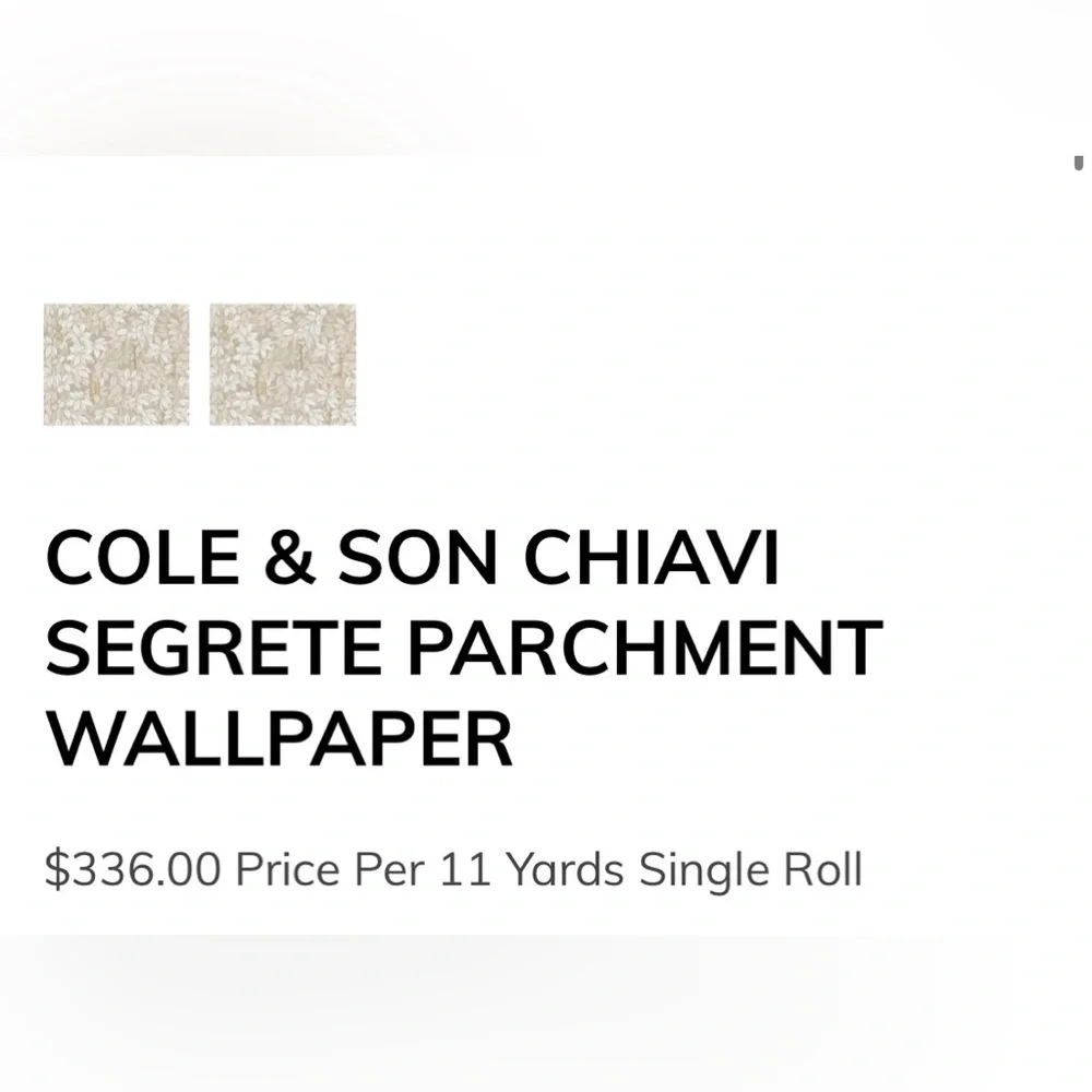 Anthropologie Cole & Son Chiavi Segrete Wallpaper NEW